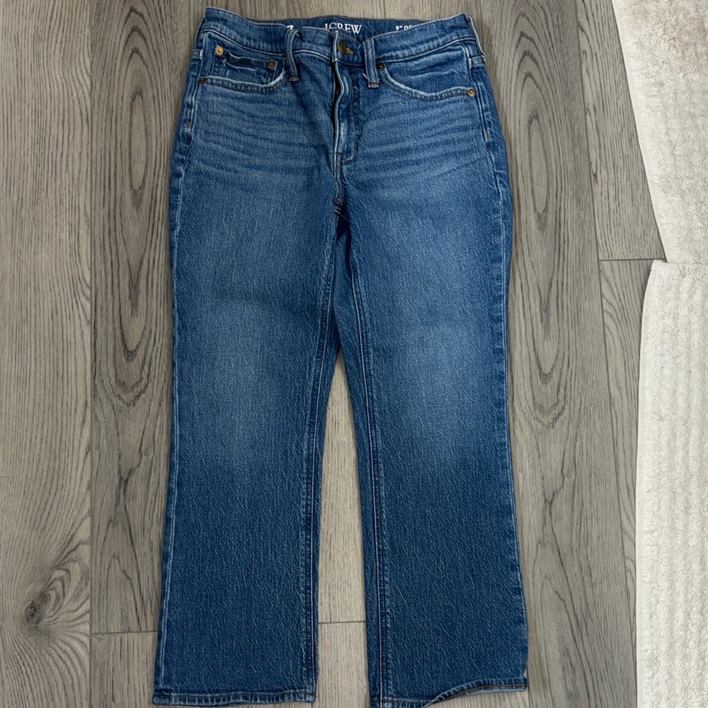 J. Crew Straight Leg Jeans in Dark Blue Wash